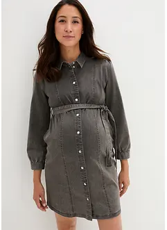 Robe de grossesse/d'allaitement en jean avec lien à nouer, bonprix