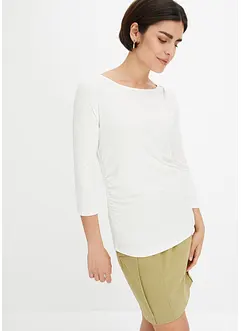 3/4-Arm Shirt mit Drapierung, bonprix