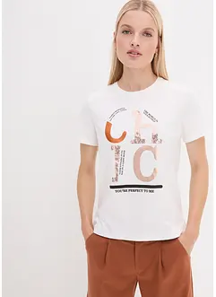 T-shirt avec imprimé brillant, bonprix