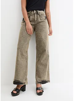 Wide Leg Jeans High Waist, Stretch, bonprix