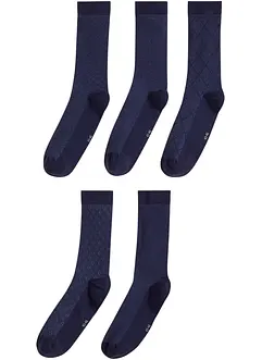 Lot de 5 paires de chaussettes bord non comprimant en coton majoritaire, bonprix