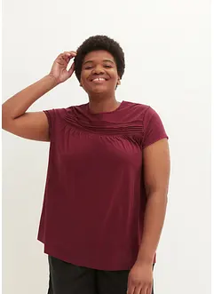 Baumwoll-Shirt mit Spitze, bonprix