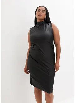 Robe enduite à effet drapé, bonprix