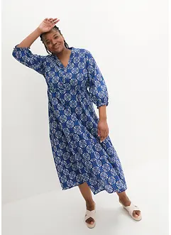 Robe longue en jersey de coton fluide avec poches, bonprix