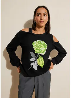 Sweat-shirt avec imprimé floral, bonprix