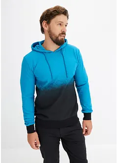 Kapuzensweatshirt mit recyceltem Polyester, Farbverlauf, bonprix