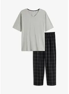 Pyjama mit gewebter Hose mit Bio-Baumwolle, bonprix