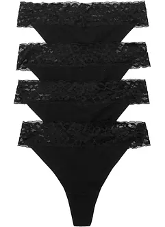 String mit Baumwolle (4er Pack), bonprix