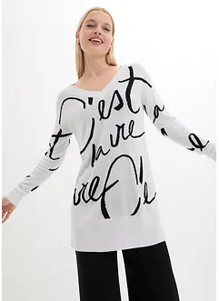 Pull avec inscription, bonprix