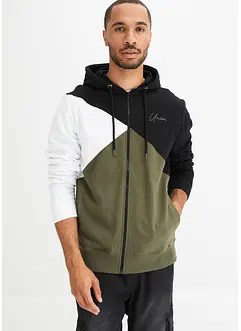 Sweat zippé à capuche 100% coton, bonprix