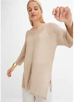 Pull oversize en maille ajourée, bonprix