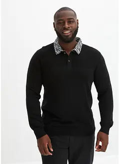 Polo-Feinstrickpullover mit Hemdkragen und Baumwolle, bonprix