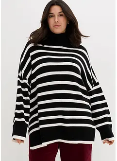 Oversized Pullover mit seitlichen Schlitzen, bonprix