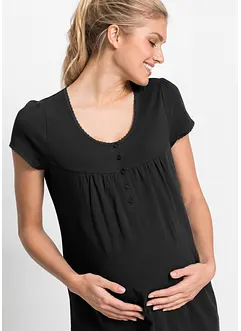 Chemise de nuit d’allaitement coton et dentelle, bonprix