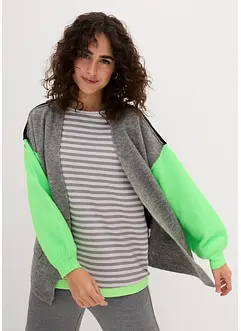 Gilet en maille oversize, motif color block, bonprix