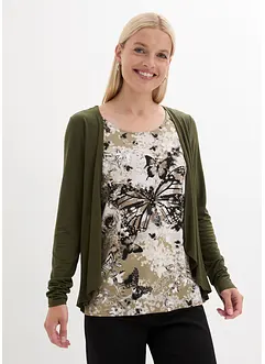 2 in 1 Shirt mit Schmetterlingsdruck, bonprix