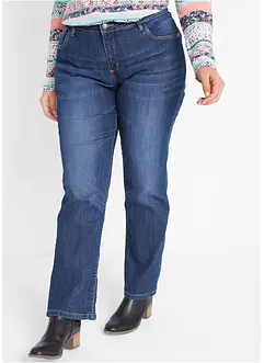 Jean droit taille mi-haute, extensible, bonprix