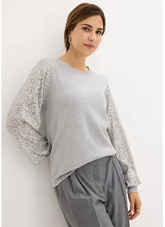 Pullover mit Pailettenärmeln, bonprix