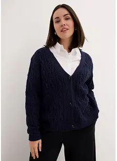 Strickjacke mit Zopfmuster, bonprix