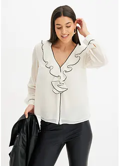 Bluse mit Volant, bonprix