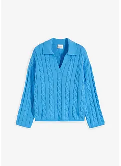 Oversize-Pullover mit Zopfmuster, bonprix