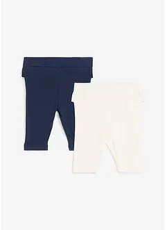 Baby Leggings aus Bio Baumwolle (2er Pack), bonprix