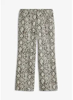 Wide-Leg Hose mit Schlangenprint, bonprix