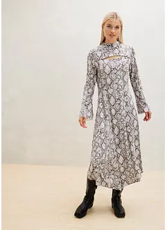 Robe midi avec découpe, bonprix