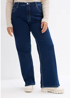 Wide Leg Jeans High Waist, Bio-Baumwolle, bonprix