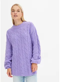 Oversize-Pullover mit Zopfmuster, bonprix