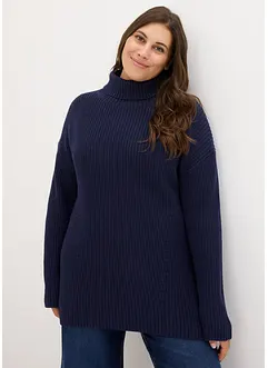 Pull col roulé en coton, bonprix