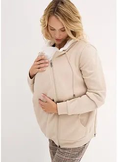 Umstands-Sweatjacke mit Baby-Einsatz und flauschiger Innenseite, bonprix