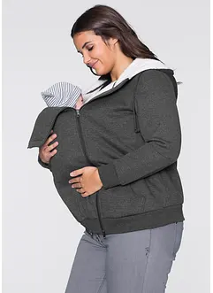 Umstands-Sweatjacke mit Baby-Einsatz und flauschiger Innenseite, bonprix