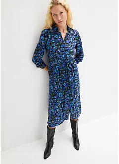 Hemdblusenkleid aus reiner Viskose, bonprix