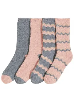 Kuschelsocken mit recyceltem Polyester (4er Pack), bonprix