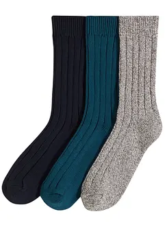 Socken mit Strickstruktur mit Baumwolle (3er Pack), bonprix