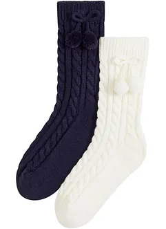 Dicke Socken mit Strickmuster (2er Pack), bonprix