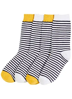 Lot de 4 paires de chaussettes avec du coton, bonprix