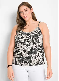 Top à fines bretelles en viscose extensible douce, bonprix