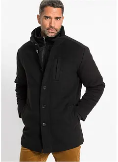 Veste d’hiver aspect laine avec empiècement coupe-vent, bonprix