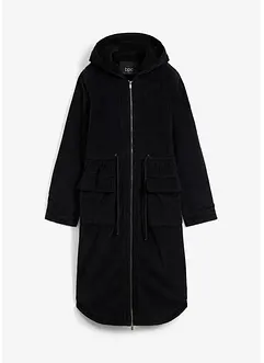 Cord-Mantel mit Teddy-Fleece Kapuze aus reiner Baumwolle, bonprix