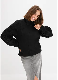 Pull en grosse maille avec motif torsadé, bonprix