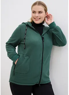 Fleecejacke mit Reißverschluss-Taschen, bonprix