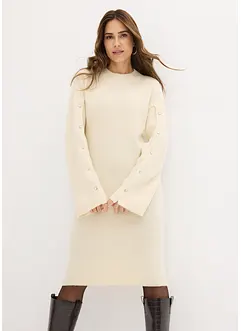 Robe en maille avec manches raffinées, bonprix