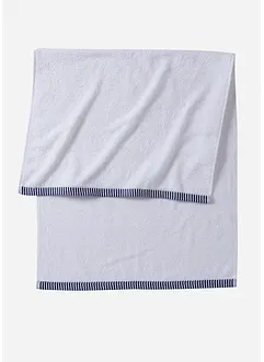 Serviette de bain avec bordure imprimée, bonprix