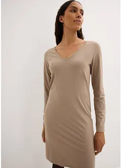 Robes en jersey à col V, bonprix