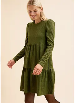 Shirtkleid aus strukturiertem Crêpe, bonprix