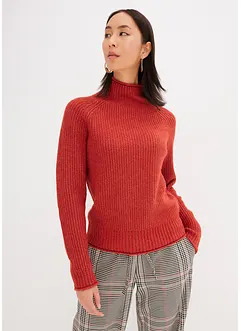 Pull en maille à col montant, bonprix