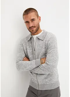 Polo-Strickjacke mit Reißverschluss, bonprix