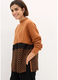 Pullover mit Spitze, bonprix